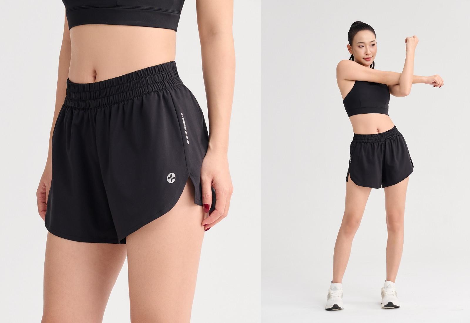 Quần shorts nữ chạy bộ 2 lớp Pace shorts 3.5IN