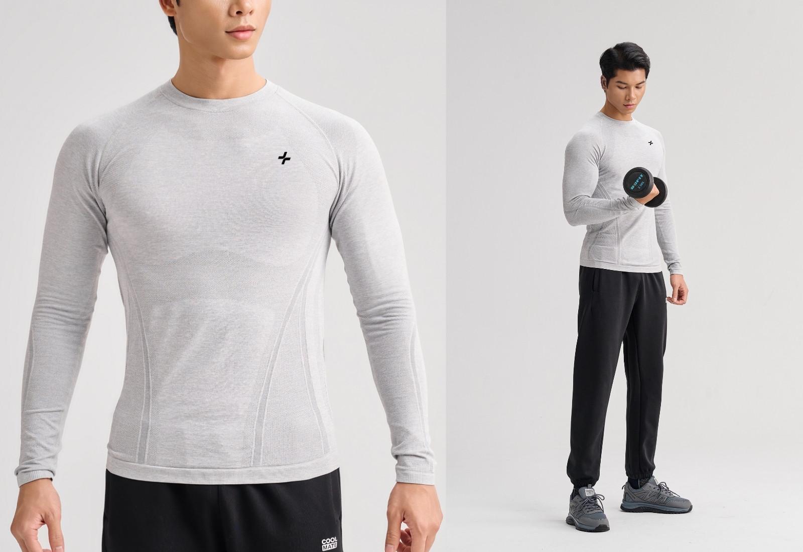 Áo dài tay Training Seamless Body Mapping