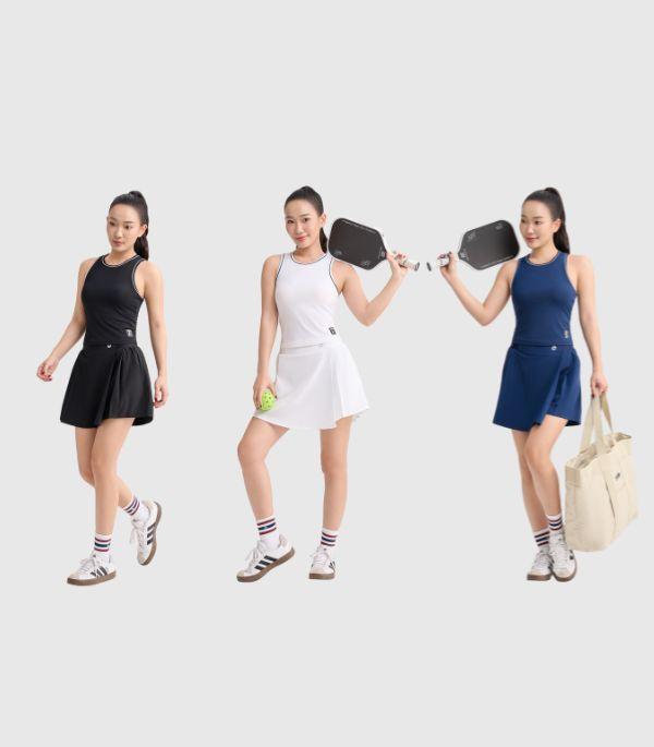 Tập luyện pickleball, tennis và mặc thường ngày