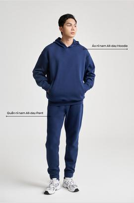Set nỉ nam All-day Hoodie - Xanh Navy - undefined