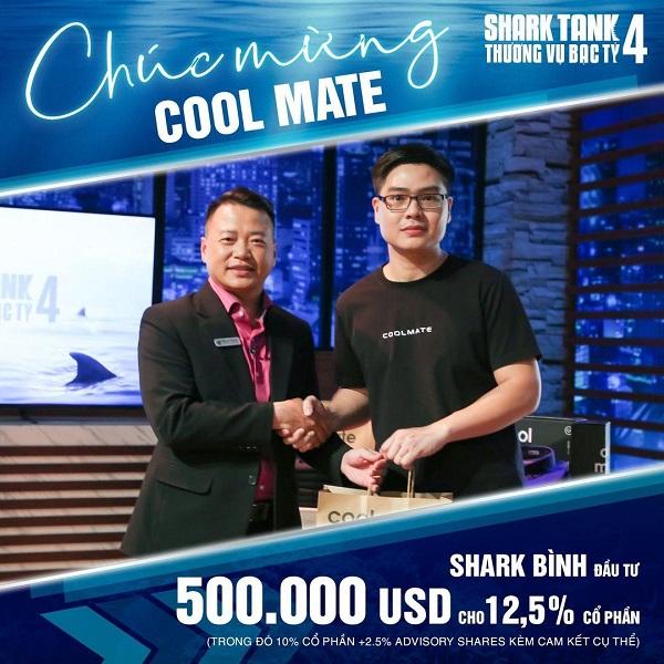 Lễ ký kết hợp đồng đầu tư giữa Coolmate và Shark Bình