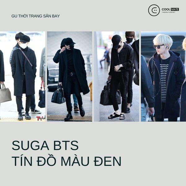 Suga BTS - tín đồ của trang phục màu đen