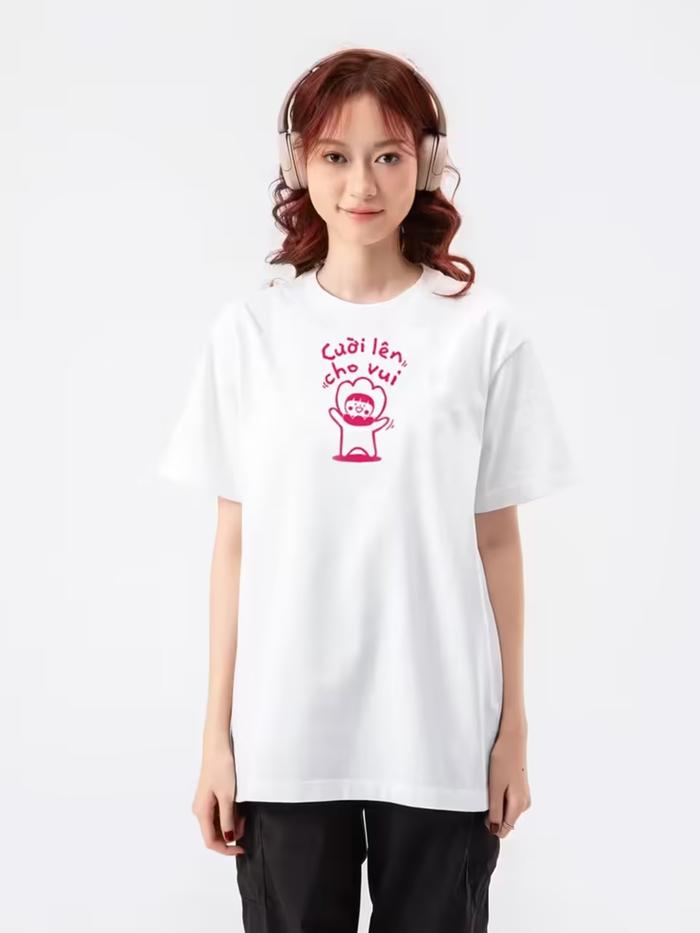 Áo in cotton Care & Share - Cười lên cho vui - undefined