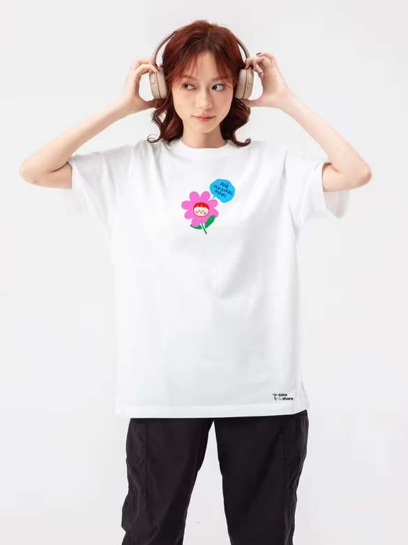 Áo in cotton Care & Share - Nở nụ cười tươi - undefined