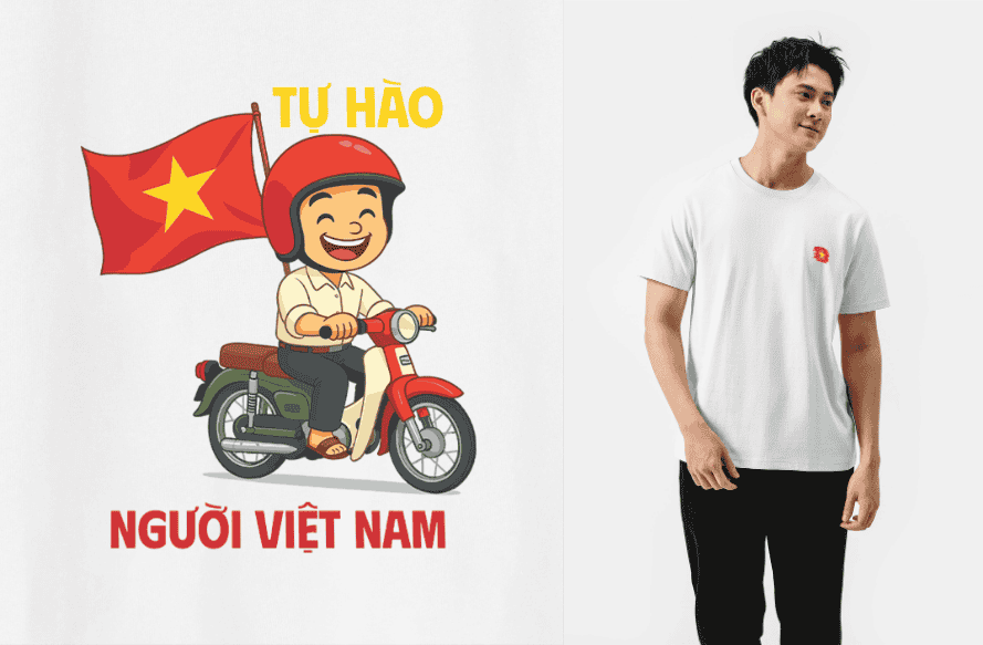Áo thun Cotton 220gsm Tự Hào Người Việt Nam