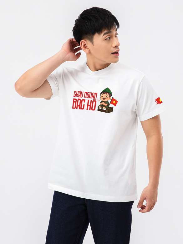 Áo thun Relaxed Fit Cháu ngoan Bác Hồ bé trai - undefined