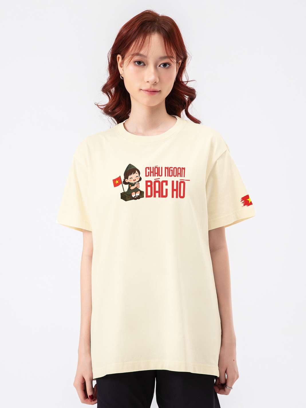 Áo thun Relaxed Fit Cháu ngoan Bác Hồ bé trai - undefined