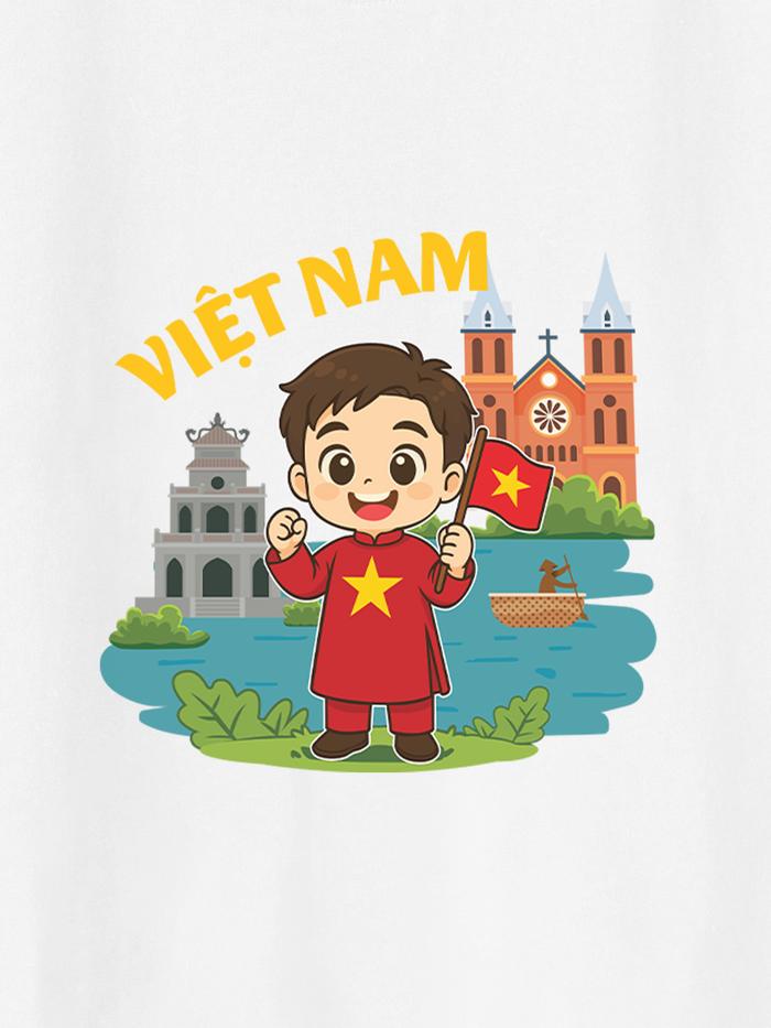 Áo thun Cotton 220gsm Việt Nam Tươi Đẹp bé trai - undefined