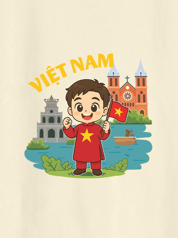 Áo thun Cotton 220gsm Việt Nam Tươi Đẹp bé trai - undefined