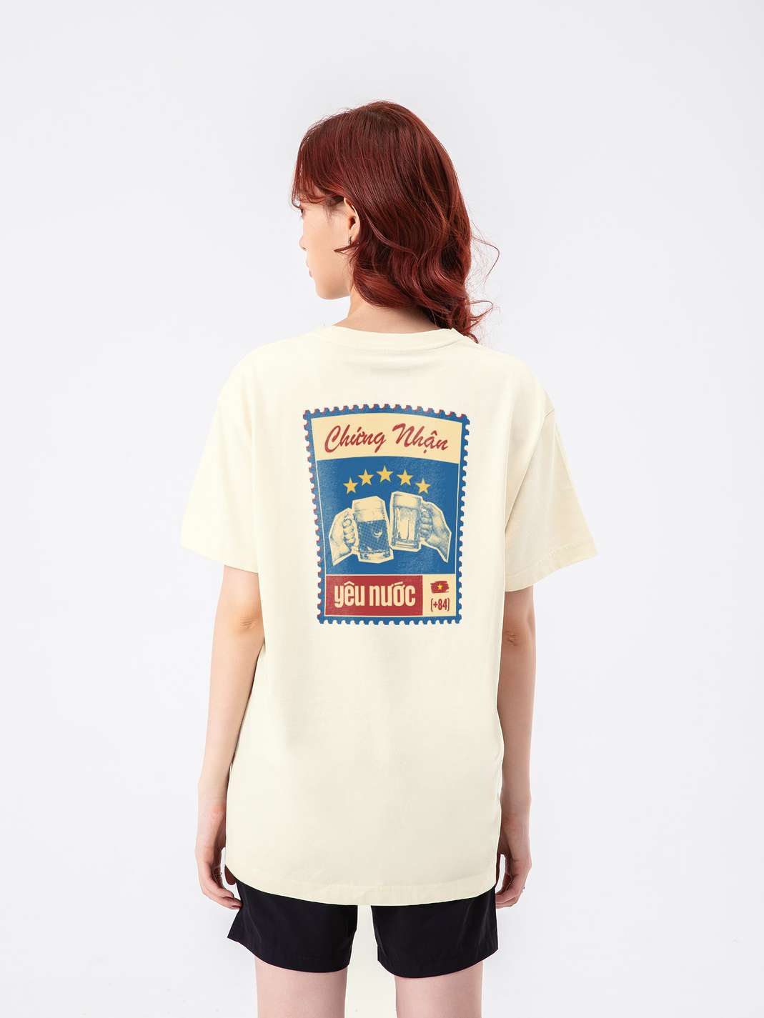 Áo thun Relaxed Fit Yêu Nước 5 Sao - undefined