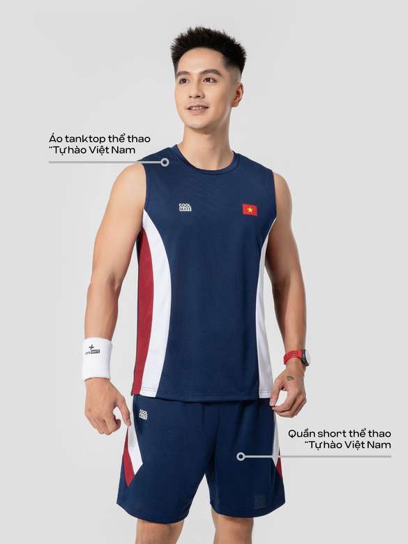 Set đồ Tank top và Quần short thể thao "Tự hào Việt Nam" - undefined