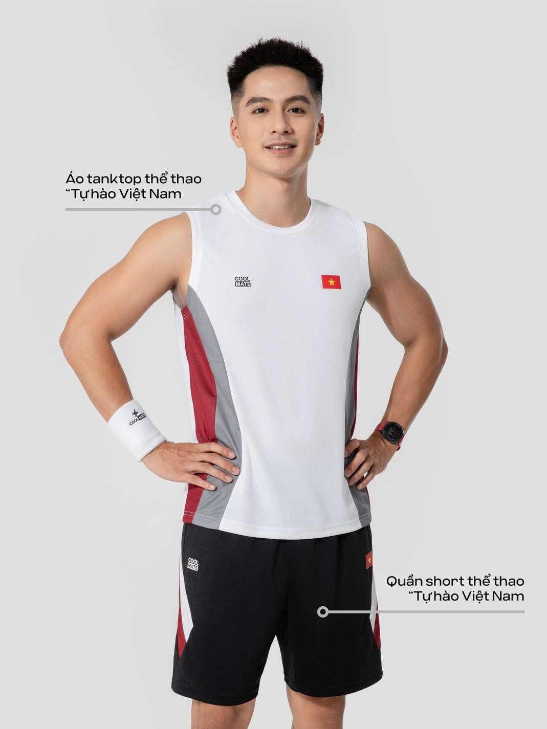 Set đồ Tank top và Quần short thể thao "Tự hào Việt Nam" - undefined