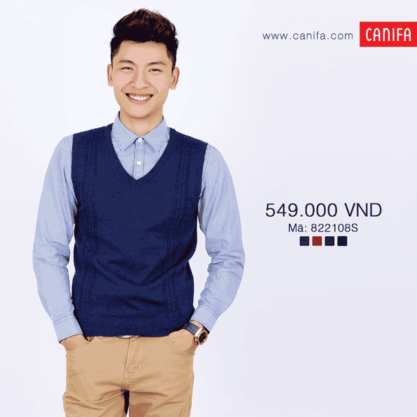 Áo len gile nam Canifa