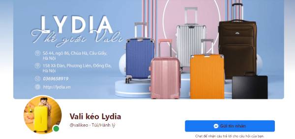 Vali giá rẻ tại Lydia.vn, Hà Nội