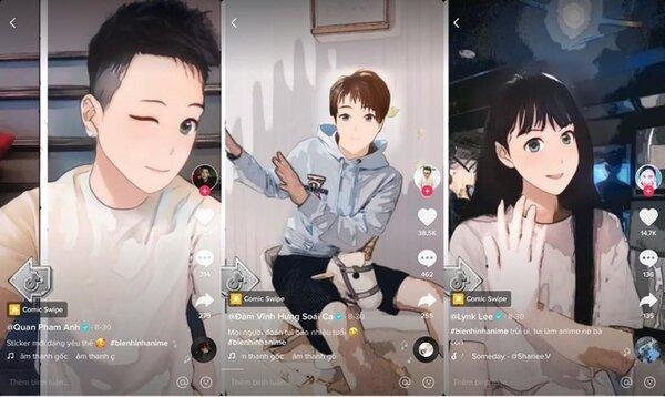Kết quả của trend biến hình Anime