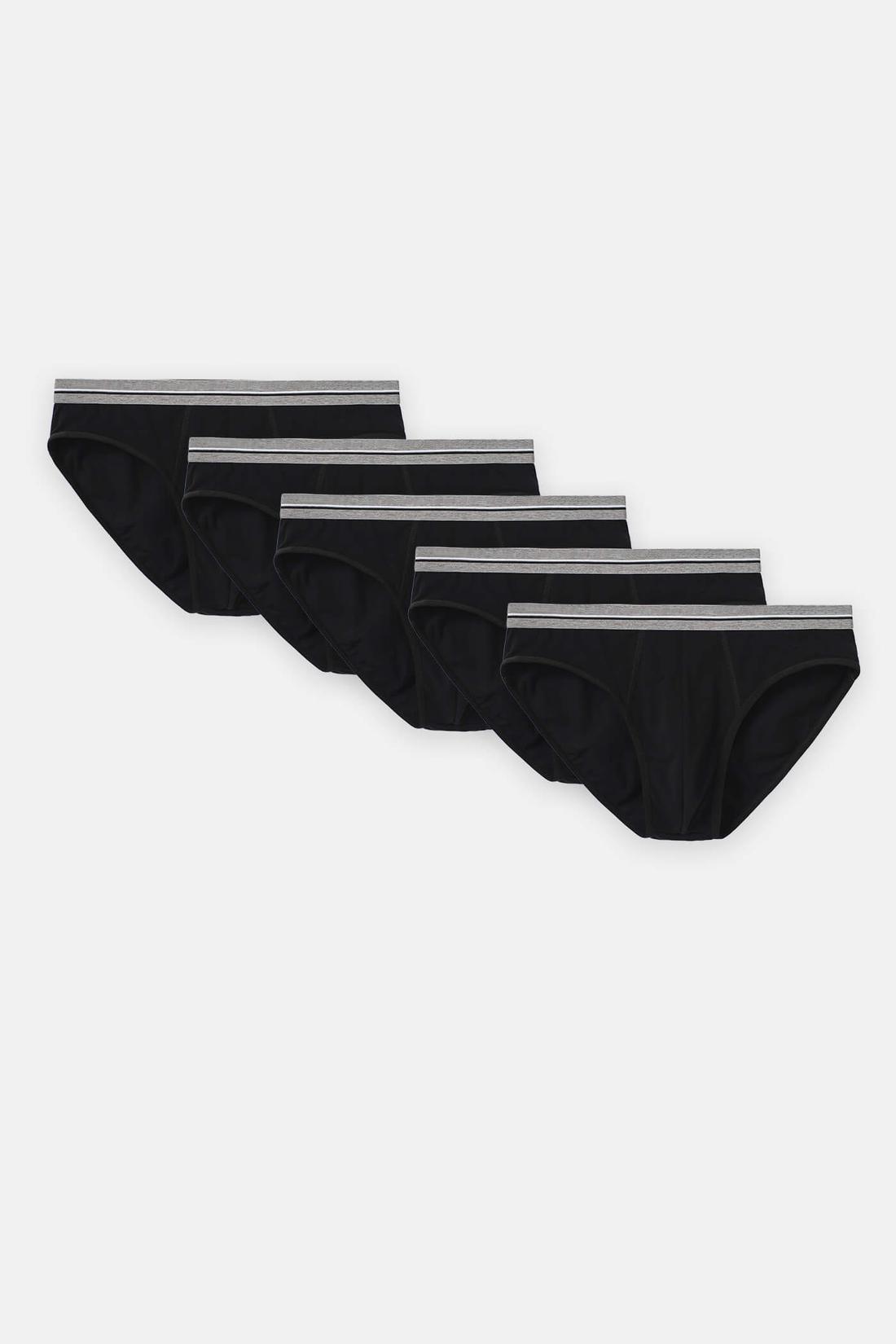 Pack 5 Quần Lót Nam Brief Cotton Basics - undefined