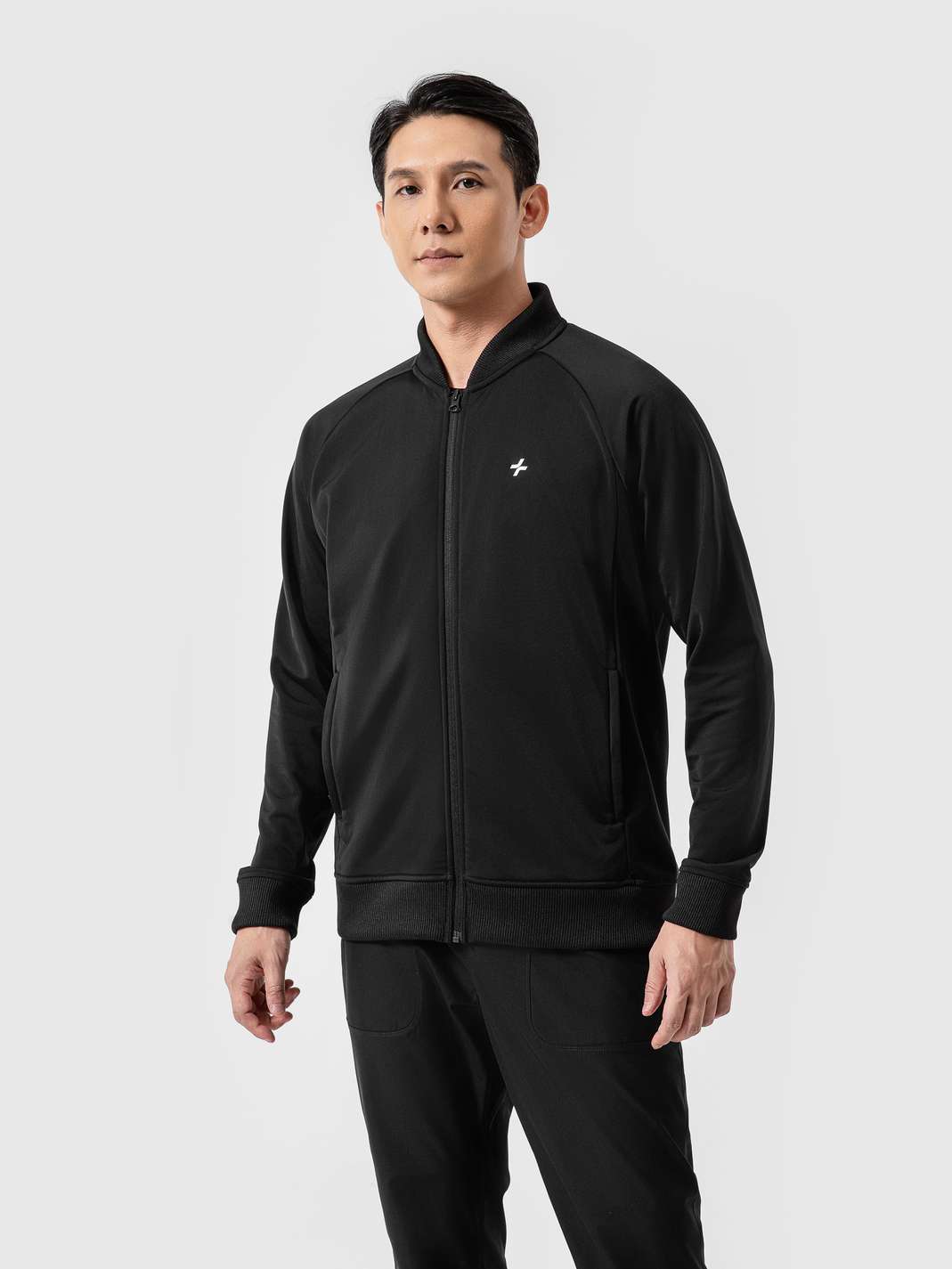 Áo khoác thể thao Track Jacket cổ Rib - undefined