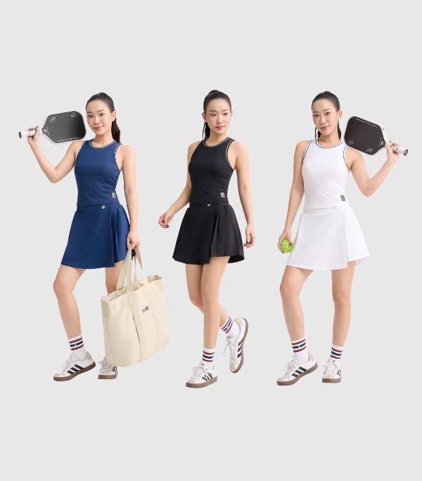 Tập luyện pickleball, tennis và mặc thường ngày