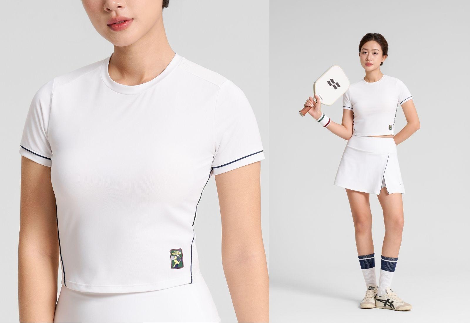 Áo croptop Pickleball Drive Mesh Essentials