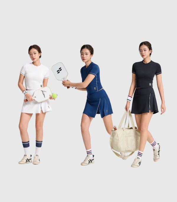 Tập luyện pickleball, tennis và mặc thường ngày