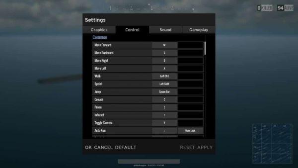 Cài đặt phím điều khiển PUBG
