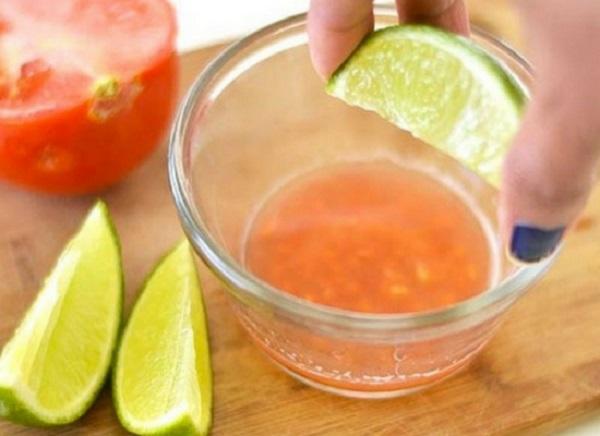 Kết quả sau khi sử dụng cà chua và chanh trị thâm