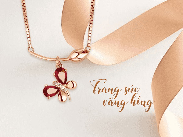 Trang sức vàng hồng tạo nên nét nổi bật