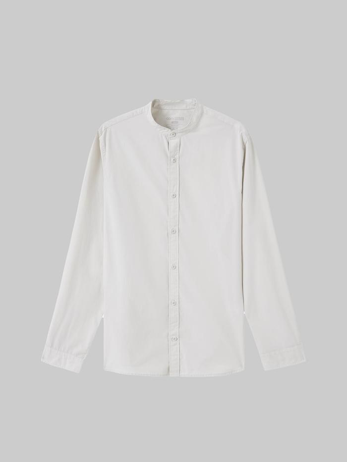 Áo sơ mi dài tay cổ tàu Premium Poplin  - undefined