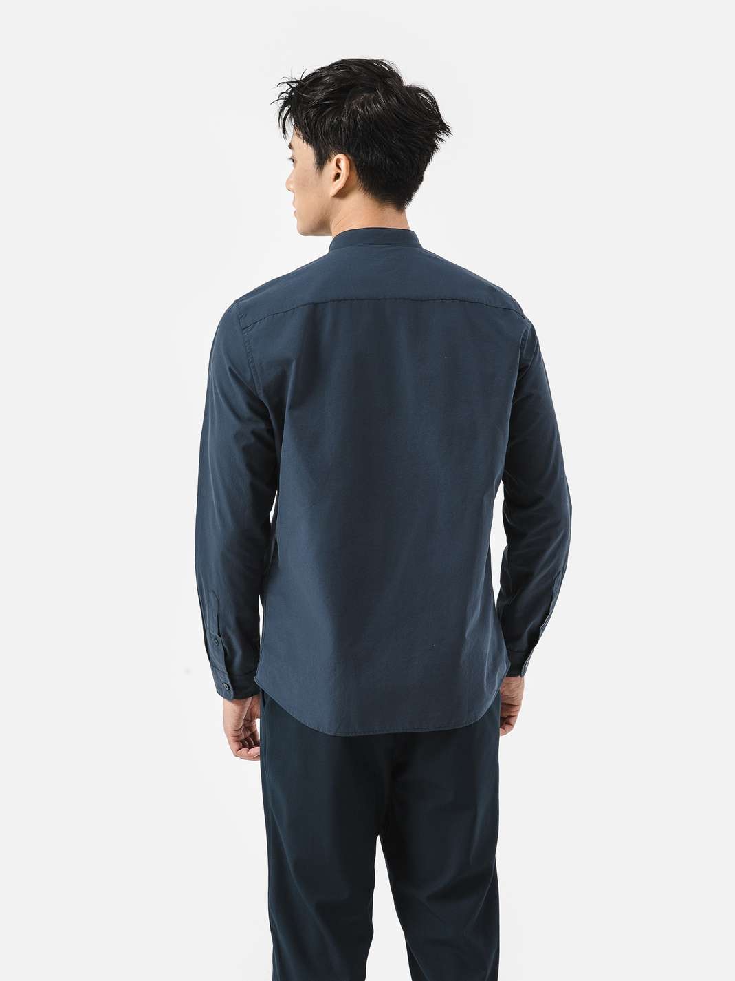 Áo sơ mi dài tay cổ tàu Premium Poplin  - undefined