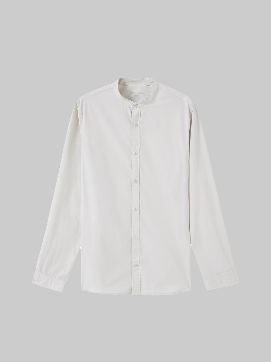 Áo sơ mi dài tay cổ tàu Premium Poplin  - undefined