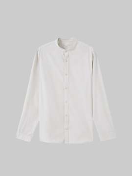 Áo sơ mi dài tay cổ tàu Premium Poplin  - undefined
