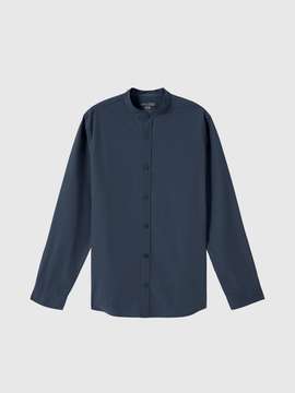 Áo sơ mi dài tay cổ tàu Premium Poplin  - undefined
