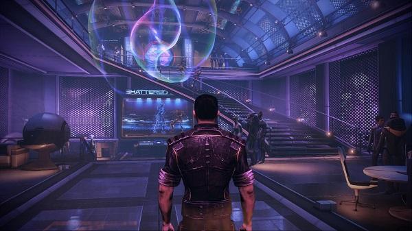 Ảnh chụp màn hình gameplay Mass Effect Legendary Edition, thể hiện bối cảnh game
