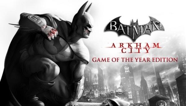 Ảnh bìa game Batman: Arkham City, thể hiện nhân vật Batman