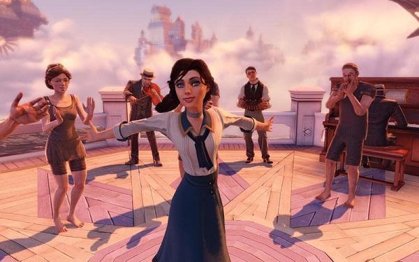 Ảnh chụp màn hình gameplay Bioshock Infinite, thể hiện bối cảnh game