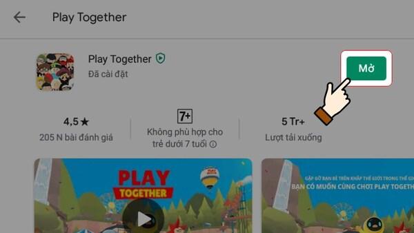 Dung lượng nhẹ của game Play Together