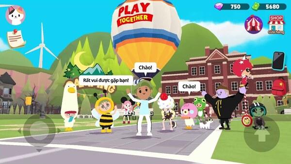 Cảnh chơi game Play Together
