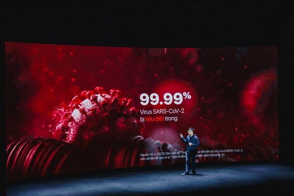 Sản phẩm có khả năng ức chế 99,99% virus SARS-CoV-2 bảo đảm an toàn khi tiếp xúc trong cộng đồng