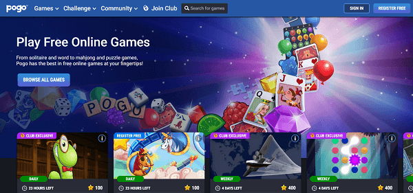 web game trên Pogo