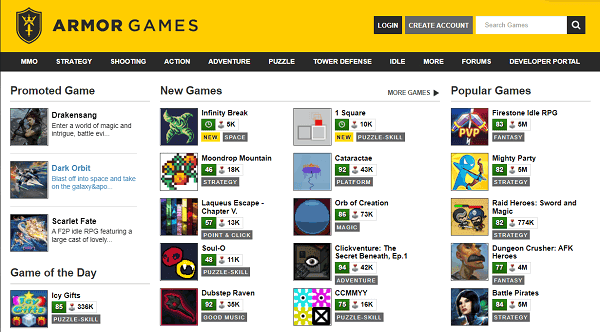 web game trên Armorgames