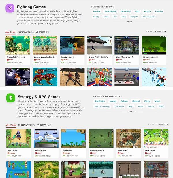 web game hay trên Y8