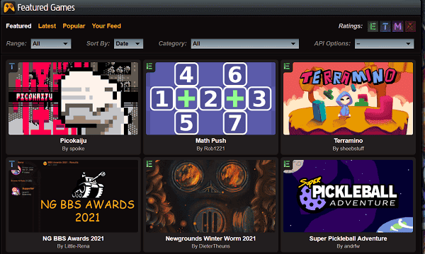 web game online trên Newgrounds