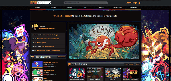 web game miễn phí trên Newgrounds