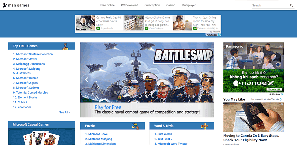 web game trên Mnsgames