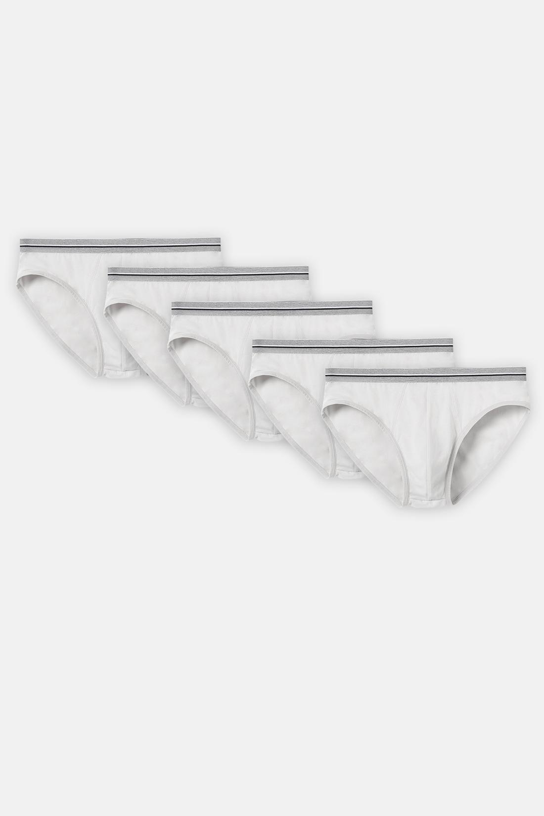 Pack 5 Quần Lót Nam Brief Cotton Basics - undefined