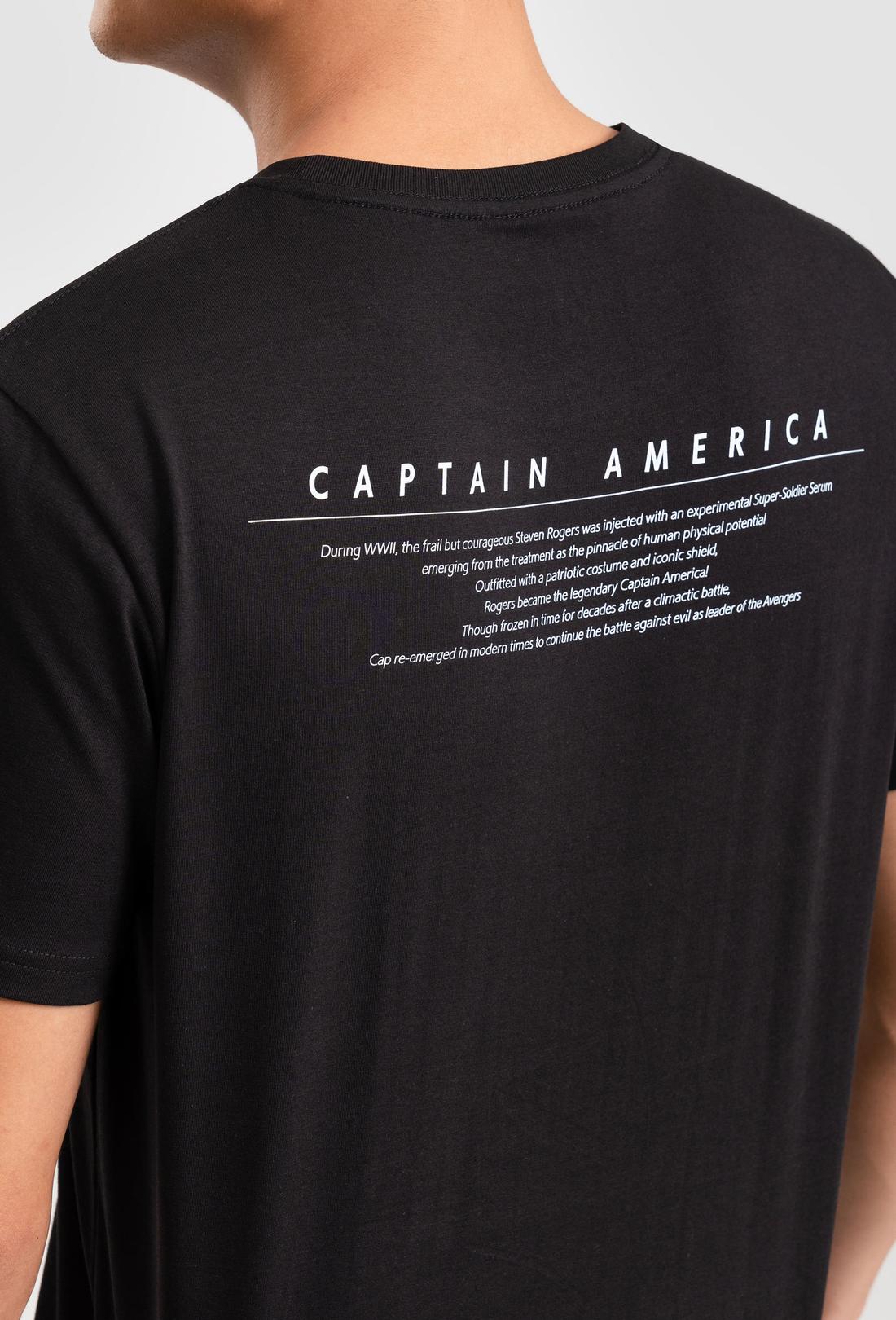 Áo thun Marvel Captain America Quote - màu đen - undefined