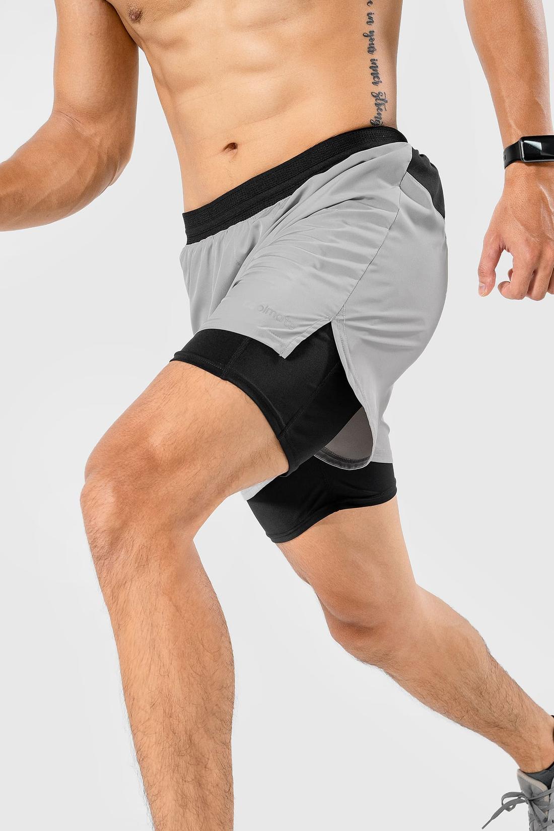 Quần Shorts Chạy Bộ 2 Lớp Essential - undefined