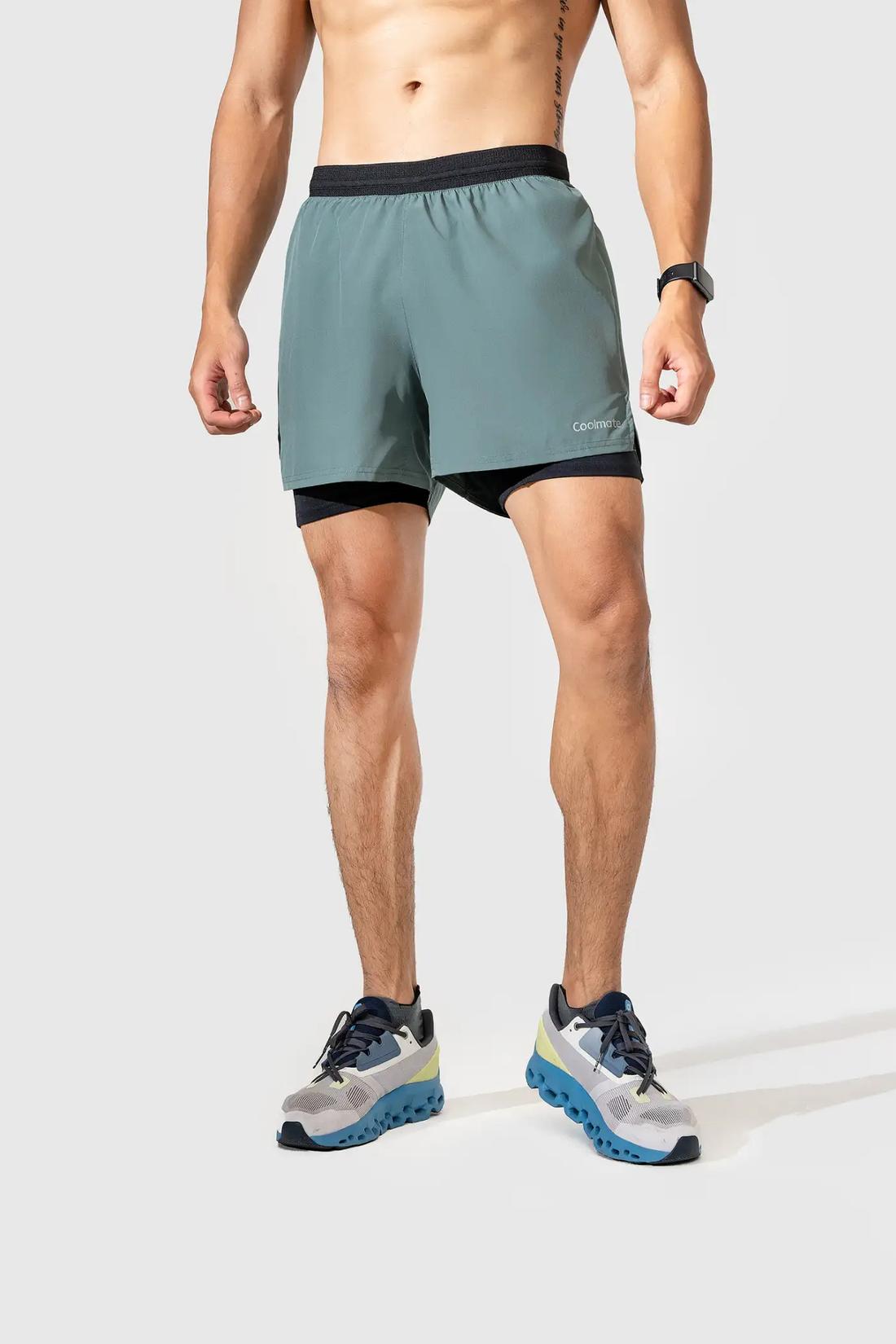 Quần Shorts Chạy Bộ 2 Lớp Essential - undefined