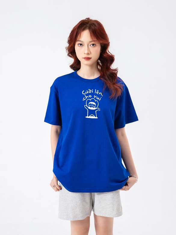 Áo in cotton Care & Share - Cười lên cho vui - undefined