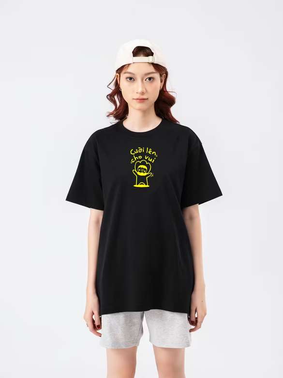 Áo in cotton Care & Share - Cười lên cho vui - undefined